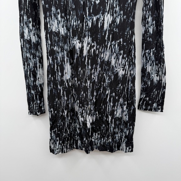 Theory Madelina Storm Cloud Long Sleeve Abstract Print Mini Sheath Dress Sz 4 - Picture 3 of 9